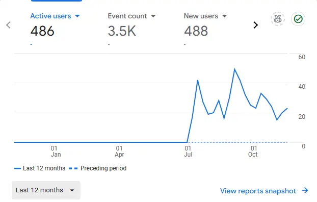 The First 5 Months Google Analytics