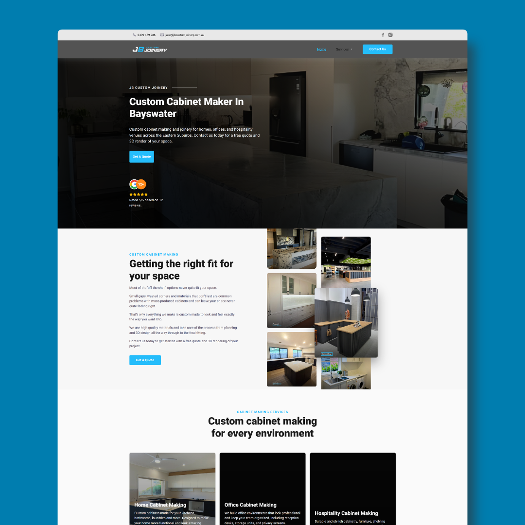 Website built by Tom Wilson Digital