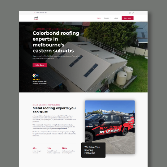 Website design example